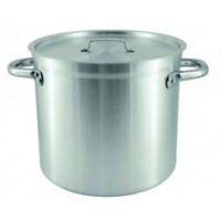 Chef Inox | Stockpot aluminium with reinforced rim and cover 50ltr